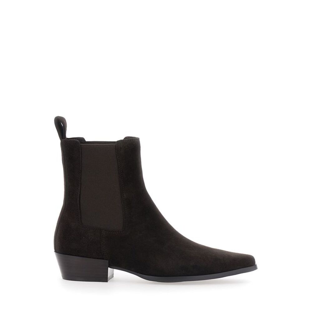 Strategia Women Nina Bootie With Heel, In Leather, Brown, Woman
